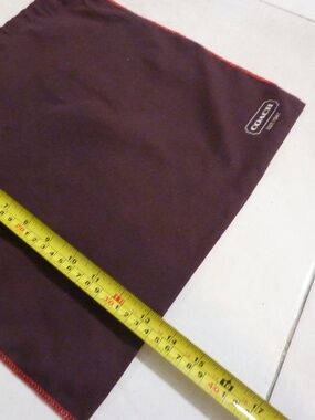 Coach Brown Dust Cover Bag Shoe Purse Protector Red Drawstring 13.5 x 15''